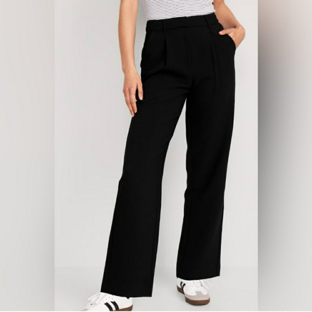 Old Navy Womens Taylor Wide Leg Extra High Rise Velvet Pants Size L Comfort